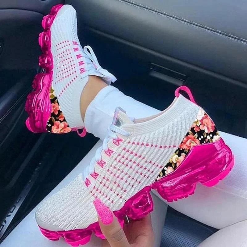 

2020 Women Sneakers Summer Outdoor Sports Shoes Multicolor Leisure Comfortable Lace Up Plus Size Zapatos De Mujer Casual Shoes