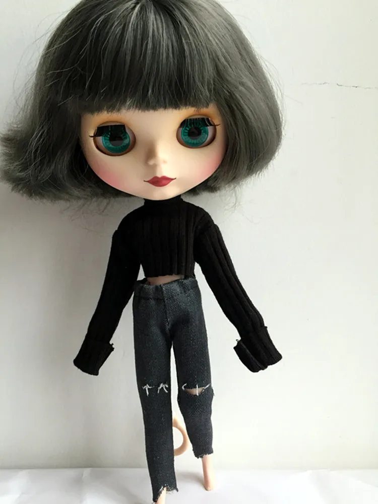 Blyth [верх и джинсы с отверстиями] искусственная одежда (подходит для Azone Pullip Kurhn ICY