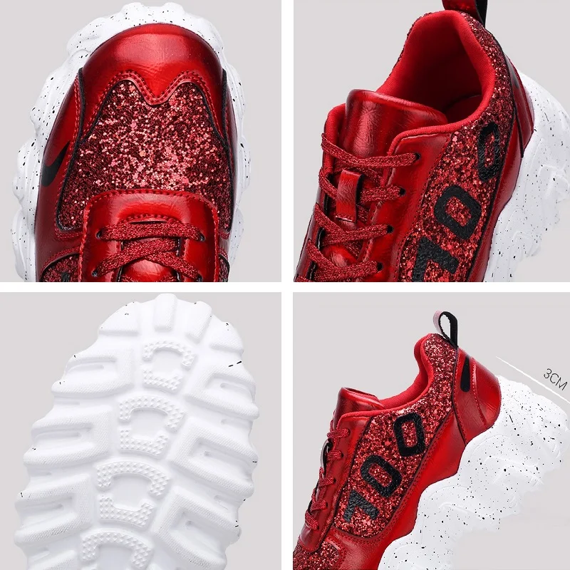

Spring new fashion letter women shoes Casual women's vulcanize shoes bling chunky sneakers woman platform shoes ladies 2020