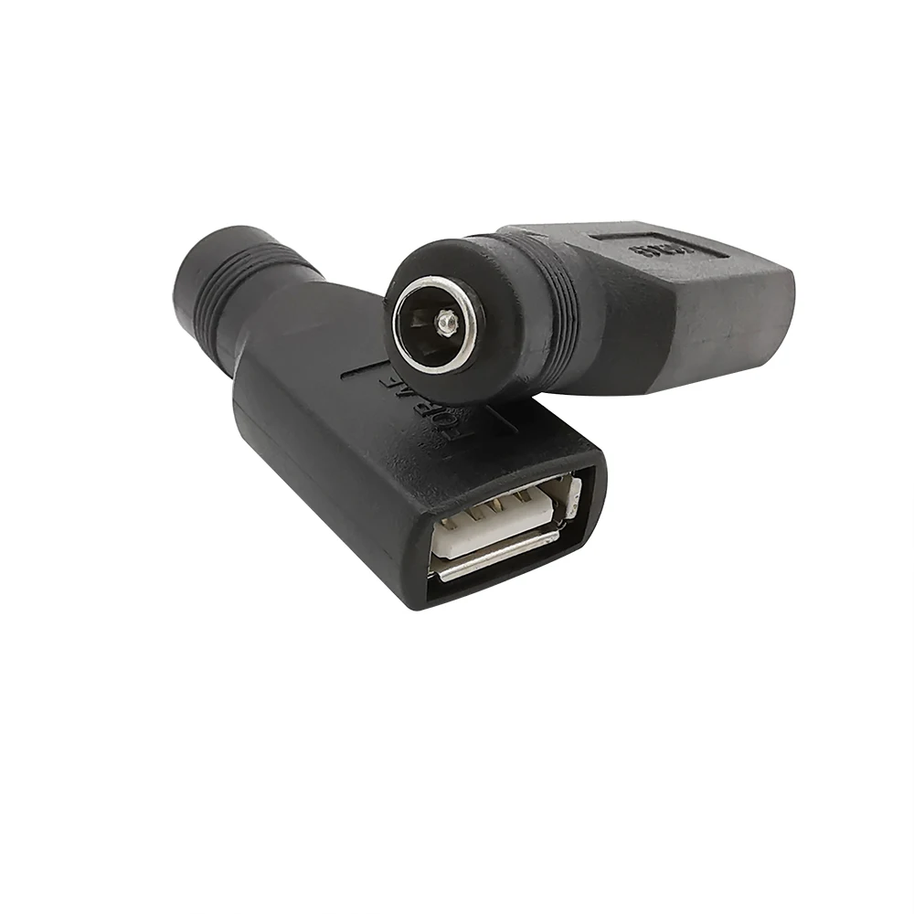 

2Pcs/lot 5V DC Power 5.5x2.1mm Female Jack to USB Female Socket Interface Conversion Wire Connector Adapter