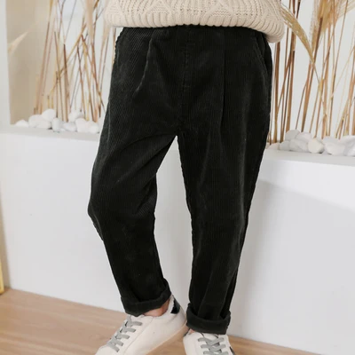 Детские вельветовые брюки детская одежда на весну и осень для девочек маленьких