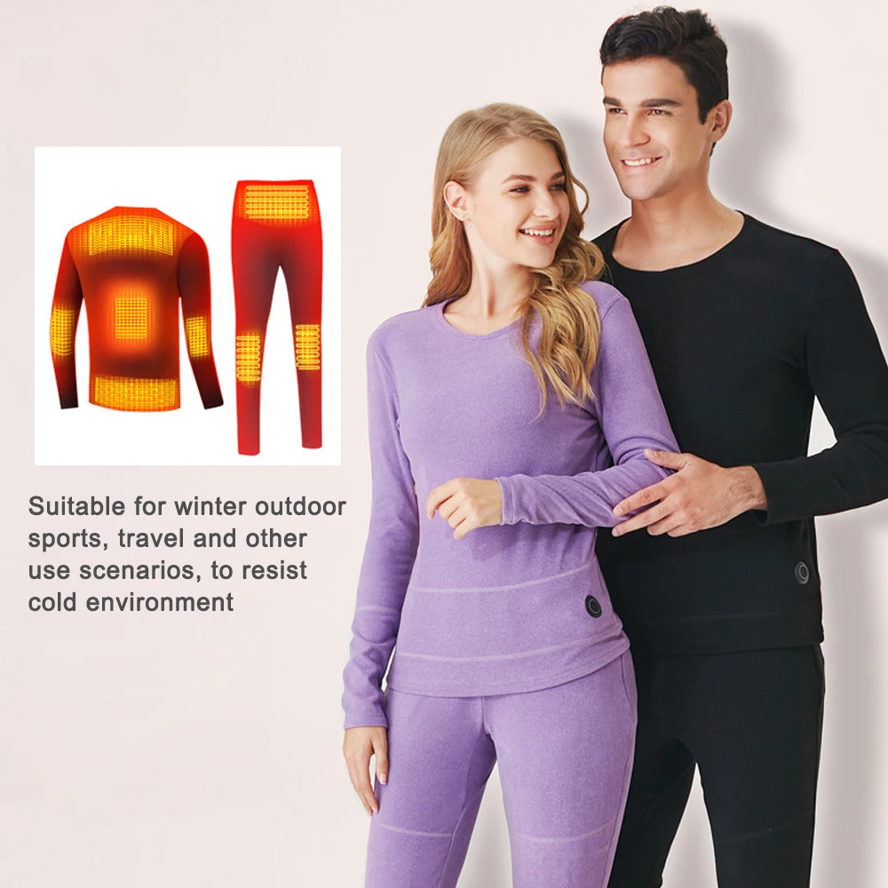 

Warm Underwear Suit Winter Intelligent Temperature Control Warm Cold Proof Electric Heating Clothes And Trousers Men Women Set