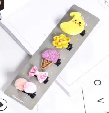 17 HM022 Korean Version Sweet Children's Hairpin Sequins Animal Unicorn Cat Bow Owl Cute Cartoon Princess Hair Clip Jewelry - Окраска металла: 17