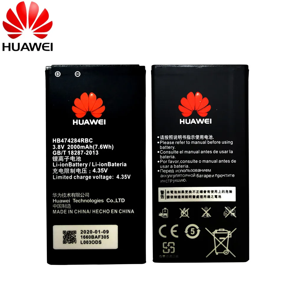 3 8 V 2000 мА/ч HB474284RBC для Huawei Честь 3C Lite C8816 C8816D G521 G615 G601 G620 Y635 Y523 Y625 U32 U51