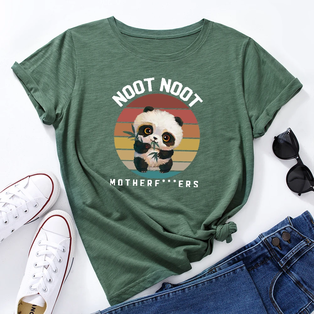 

Animals Lover Gift Zoo Tees Funny Cute Animal Panda Bear Shirt Women Short Sleeve Summer Cotton T-Shirt Graphic Tee Shirt Top