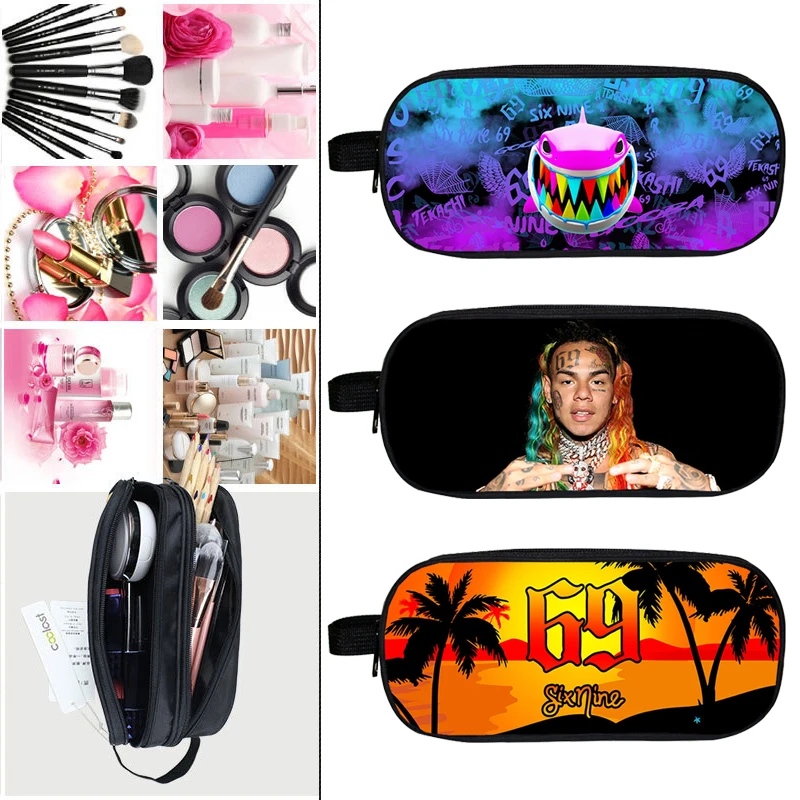

new Gooba 6ix9ine 3D Print Pencil case Children Kawaii School Supplies American Rapper 6ix9ine Stationery Bag Women Cosmetic bag
