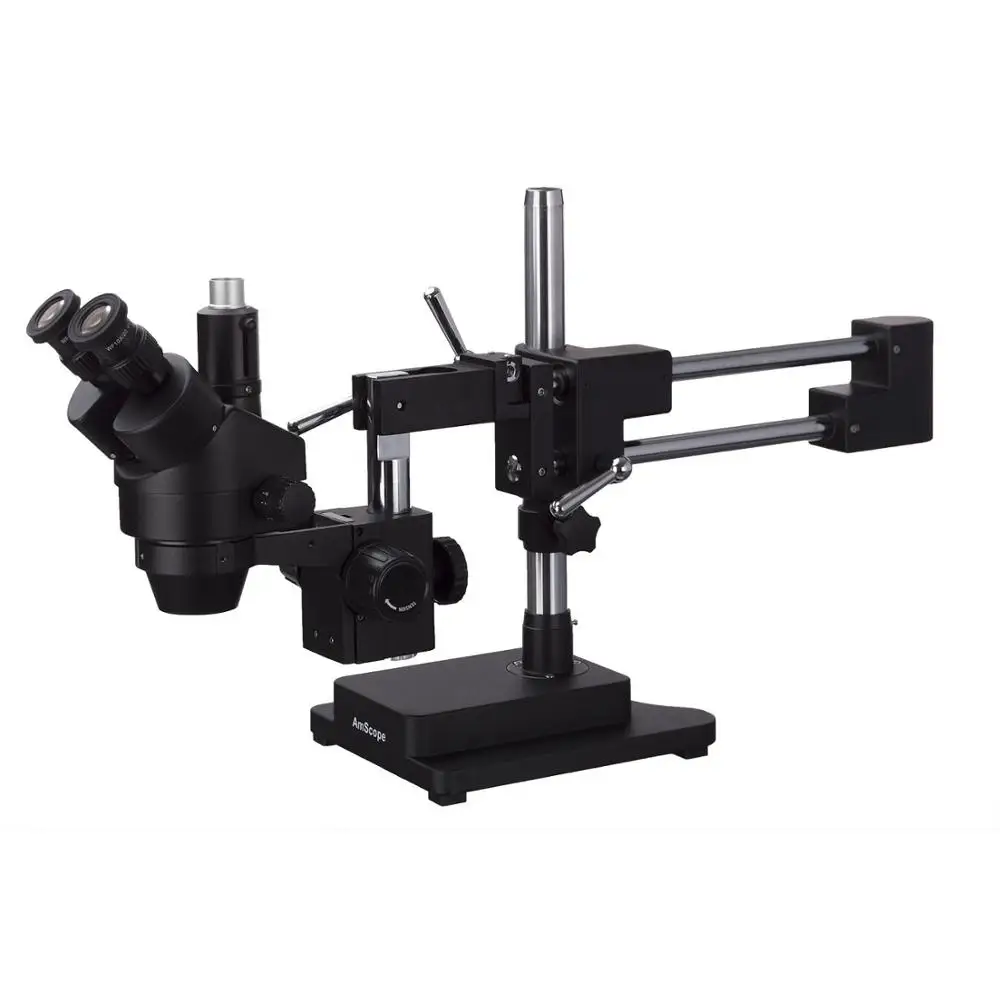 Микроскоп AmScope 7X-45X Тринокулярный стереомикроскоп с увеличением черной двойной