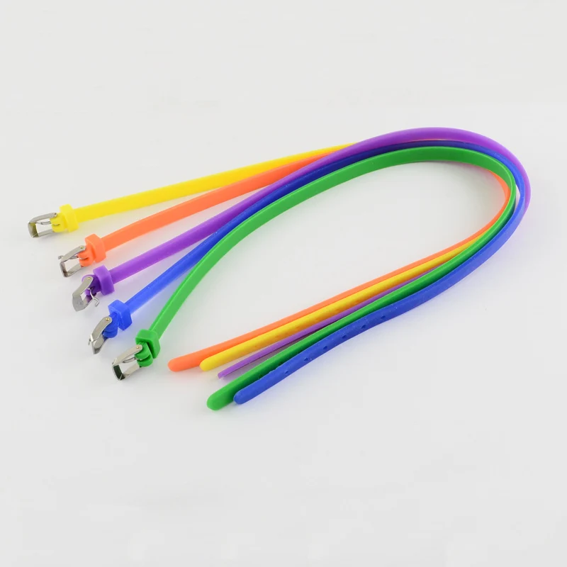 50pcs Adjustable Rubber Silicon Bracelets with Stainless Steel Clasps Cord Jewelry for Men Women 370x6x1.5mm | Украшения и