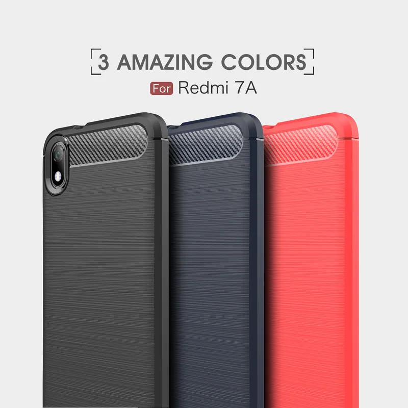 Для Xiaomi Redmi 7A чехол Redmi 7A Силиконовый ТПУ карбоновый Мягкий силиконовый чехол для Xiomi Redmi 7A чехол s Coque 5,45 дюймов