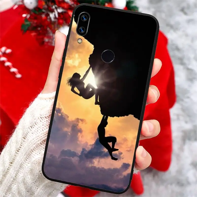 

Climbing Sports rock climbing high quality luxury Phone Case funda For Xiaomi Redmi note 7 8 9 t k30 max3 9 s 10 pro lite