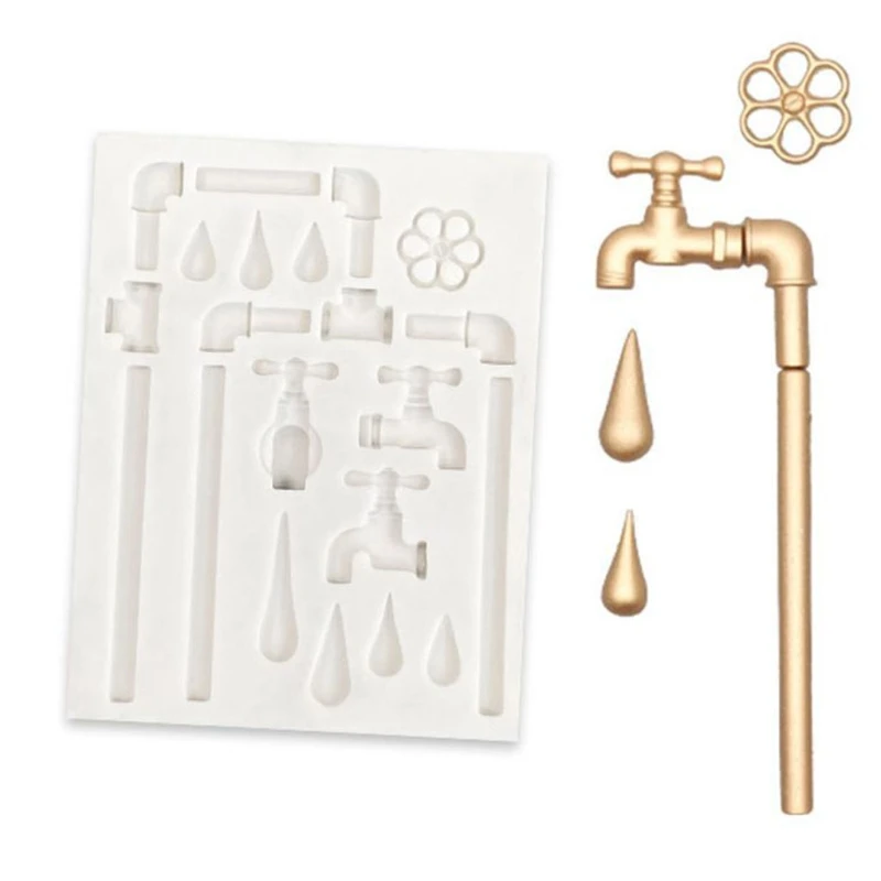 

Mini Water Tap Chocolate Candy Silicone Mold Tap Cake Soap Plaster Epoxy Resin Casting Mould Faucet Resin Mold DIY Craft Tool