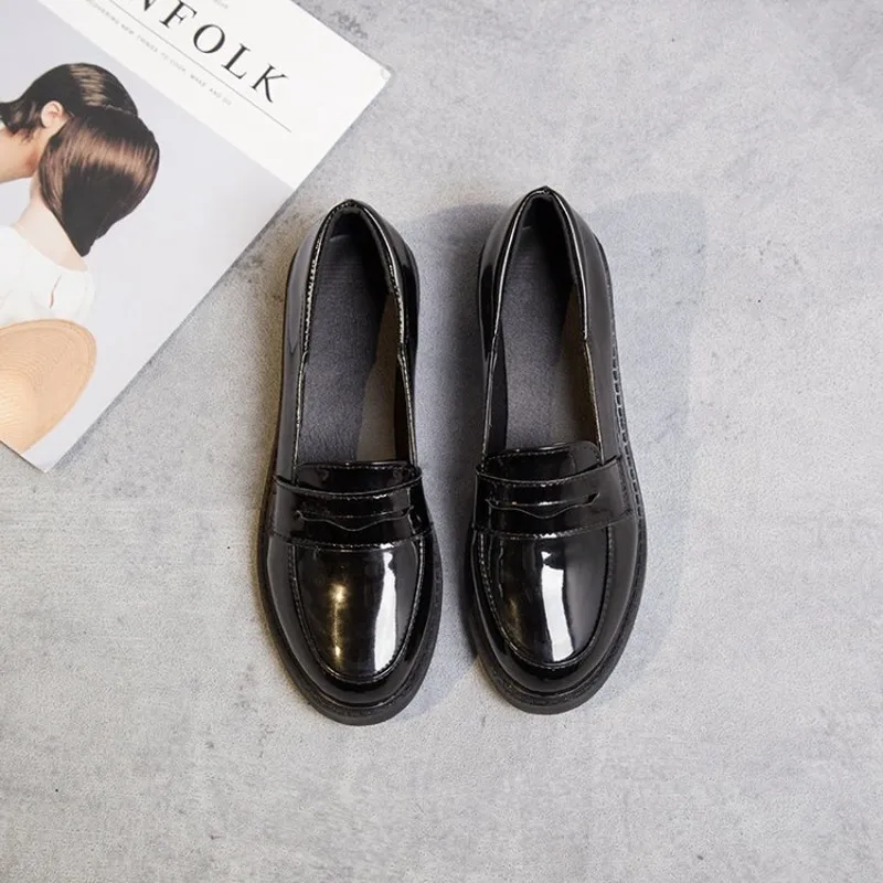 Маленькие кожаные туфли Женская Весенняя обувь в британском стиле Харадзюку