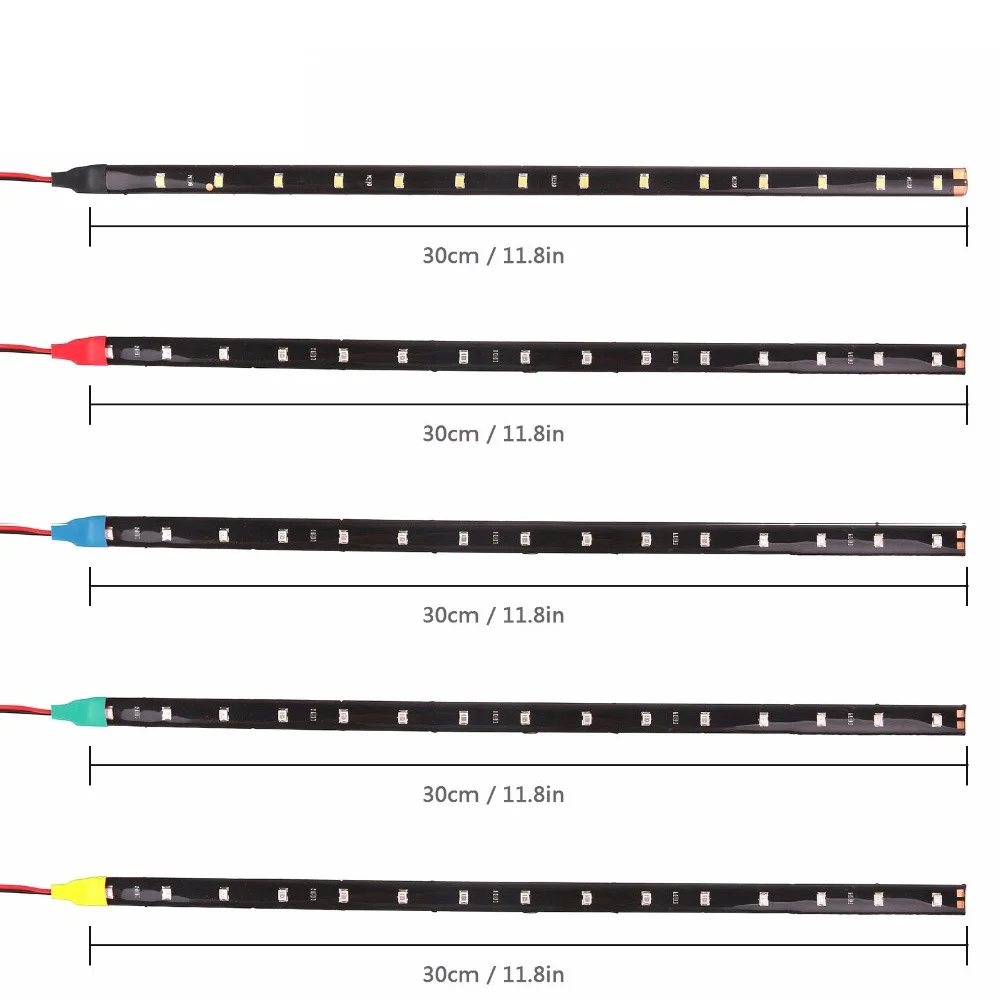 

2PCS Free Delivery LED Strip Lamp Automobile Soft Lamp Patch Lamp with 3528/1210-30cm Low Pressure Tear Eye Lamp Light Bar 30cm