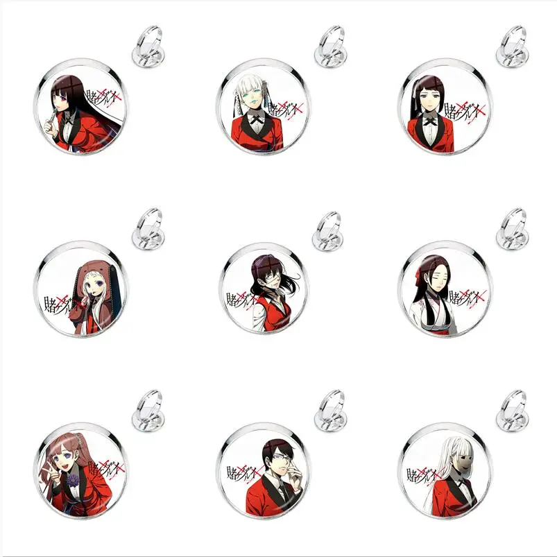 

Kakegurui Ring Jabami Yumeko Ring Cosplay Props Glass Dome Simple Men Women Fancy Jewelry Gift Lovers