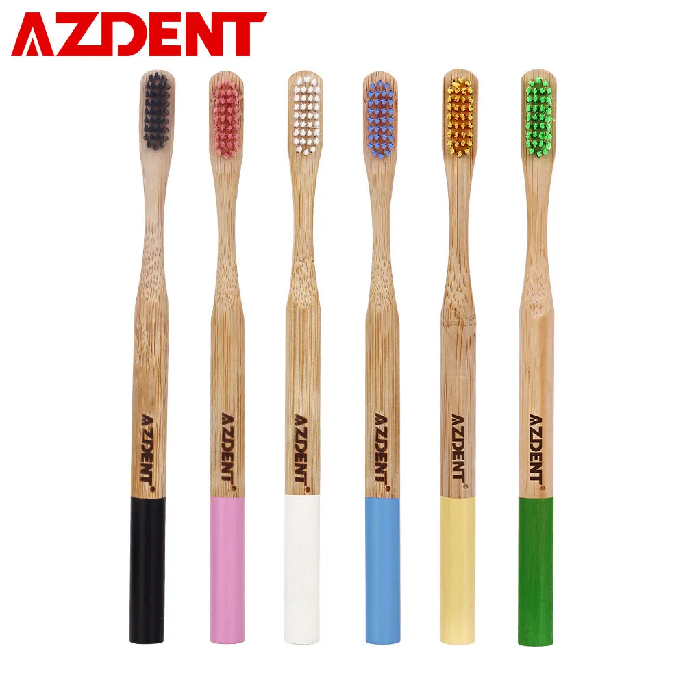 

6pcs/pack Bamboo Toothbrush Ultra Soft Wooden Handle Bamboo Toothbrushes Oral Care Soft Bristle Head for Adults Oral Clean