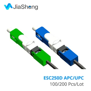 unikit free shipping ftth esc250d sc apc and sc upc single mode fiber optic quick connector ftth sm optic fast connector free global shipping