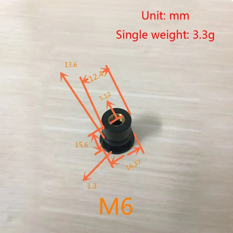 Резиновые гайки для ветрового стекла M4/M5/M6 |