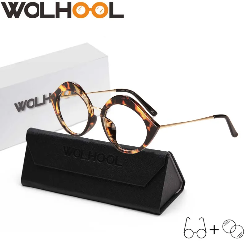 Винтажные женские круглые очки кошачий глаз яркие цвета желтые розовые черные