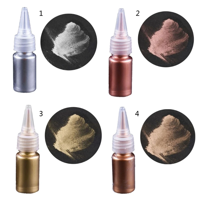 

4 Colors Epoxy Resin Colorant Glitter Marble Metallic Pigment Resin Jewelry DIY 203C