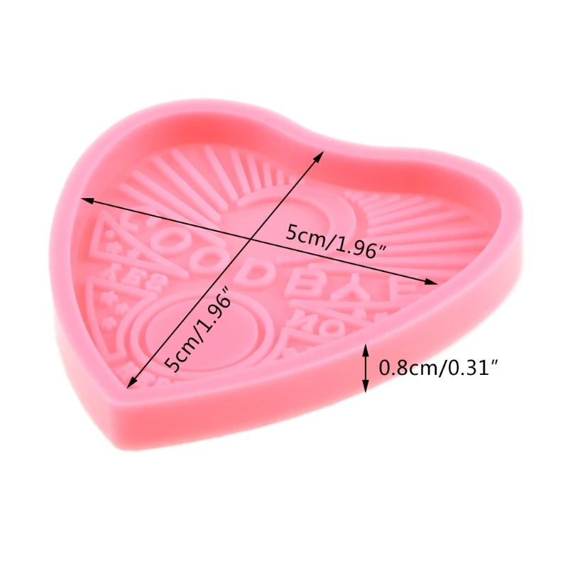 

Super Glossy Heart Badge Reel Epoxy Resin Mold Pendant Casting Silicone Mould DIY Crafts Jewelry Making Tool
