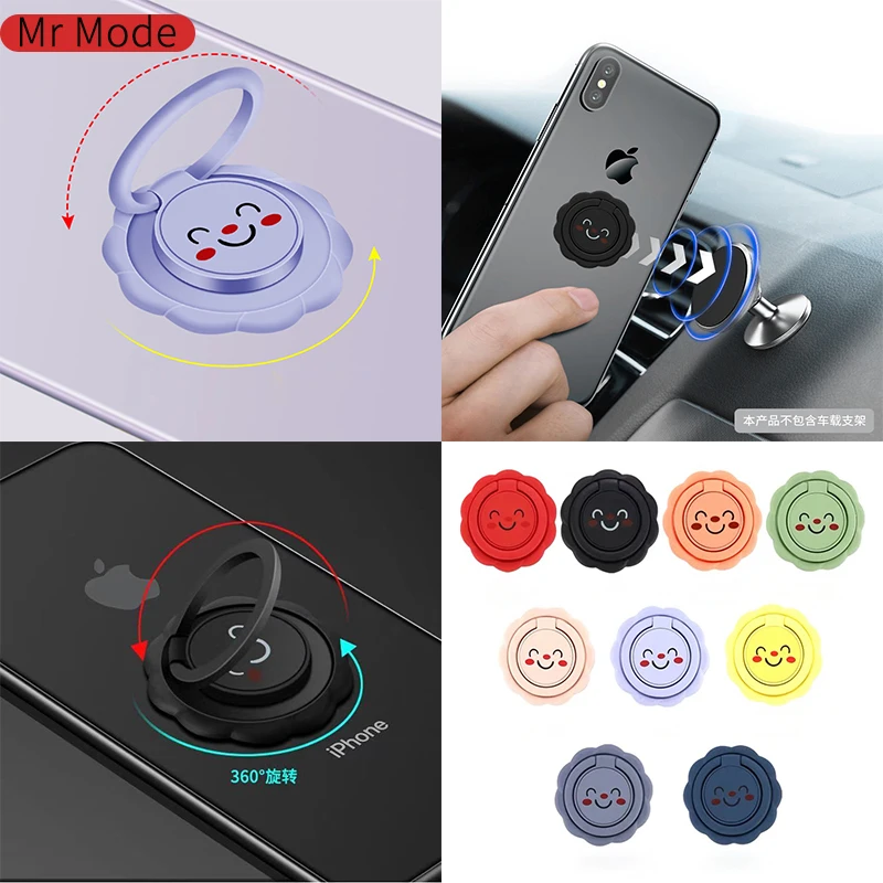 

Cute Cartoon Finger Ring Bracket For iPhone Samsung XiaoMi Huawei Oppo Vivo Oneplus Universal Mobile Phone Support Holder