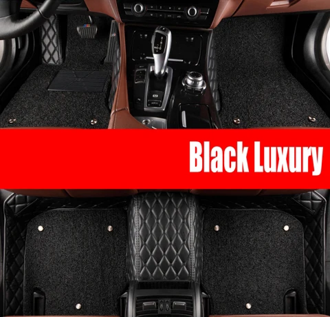 Black Luxury Автомобильные коврики для Hyundai Rohens Genesis Coupe 5D всепогодные тяжелые dutycar-Стайлинг Ковровые Коврики напольные вкладыши(2004 - Название цвета: Black Luxury