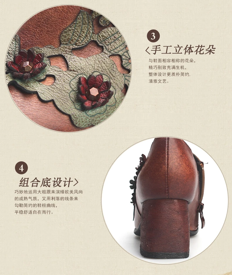 Xiangban/Женская обувь; обувь на высоком каблуке; женские туфли-лодочки из натуральной кожи на каблуке с квадратным носком; большие размеры 34-42