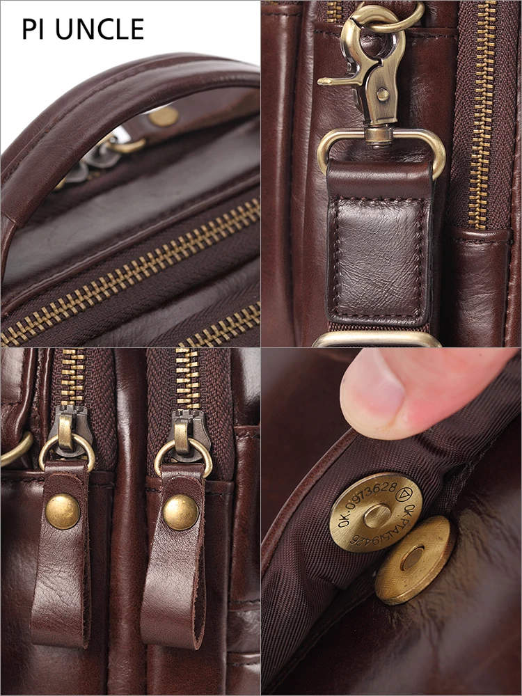 Piuncle Brand design Crossbody Bags For Men Cow Leather Small Travel Messenger Shoulder Handbag Genuine Luxury |