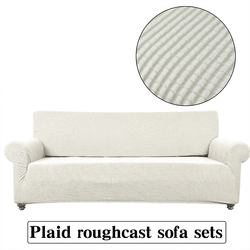 

Thick Polar Fleece Stretch Sofa Cover For Living Room Couch Slipcover Furniture Protector Case Sofa Cover Elastic 1/2/3/4 Seater