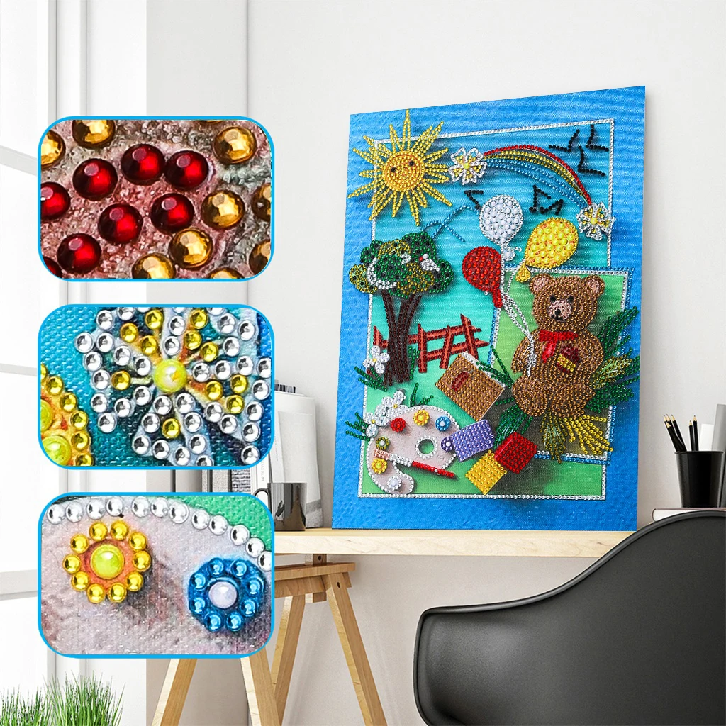 

Набор для вышивки крестиком, алмазная вышивка с медведем Стразы