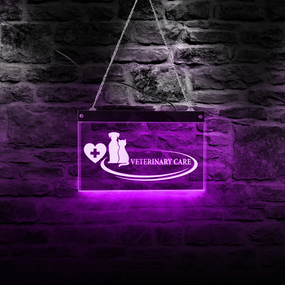Неоновая светодиодсветодиодный вывеска для домашних животных животных|Таблички