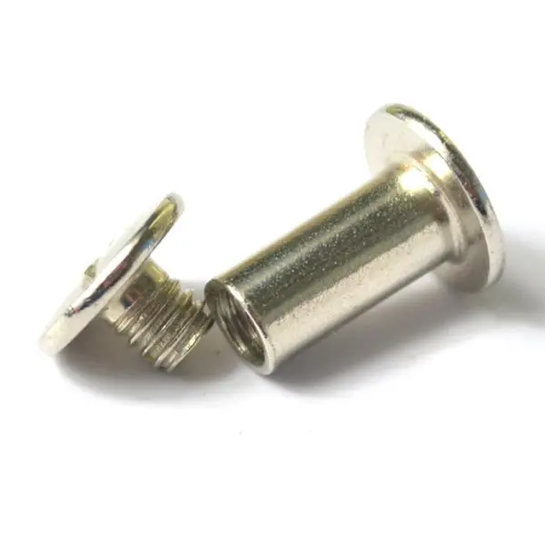 10 шт. никелевые винты Chicago с заклепками для ногтей фотоальбом из кожи