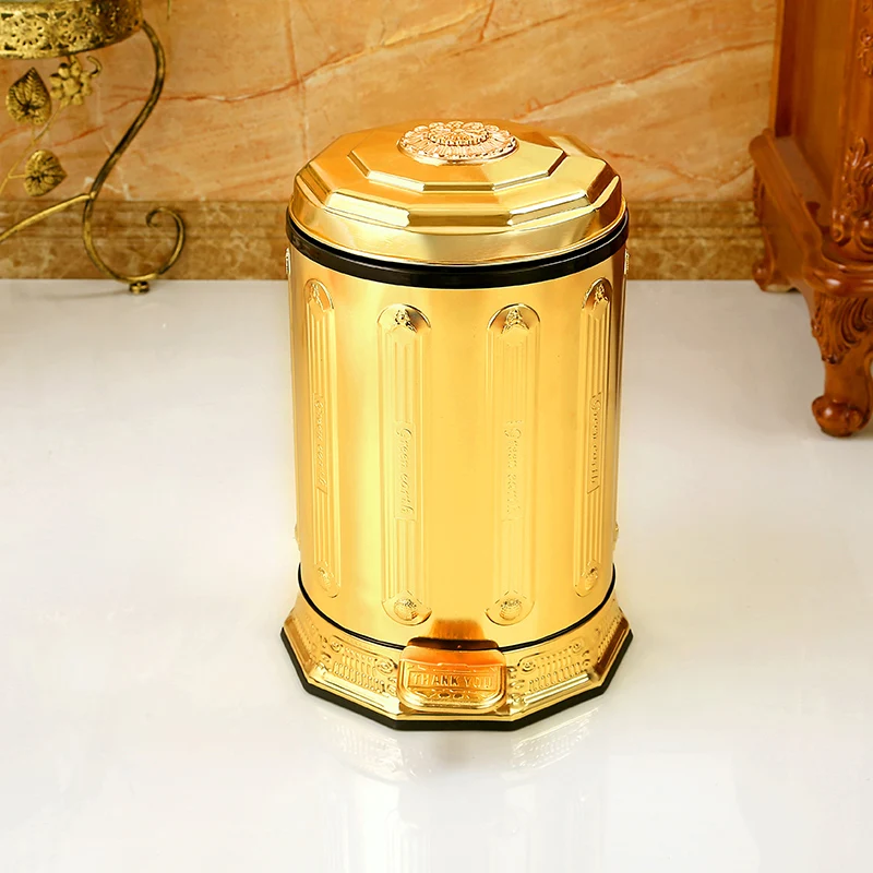 

Luxury Trash Bin For Recycling Bins Bedroom Kitchen Storage Trash Bin Poubelle De Cuisine Household Cleaning Tools BD50WB