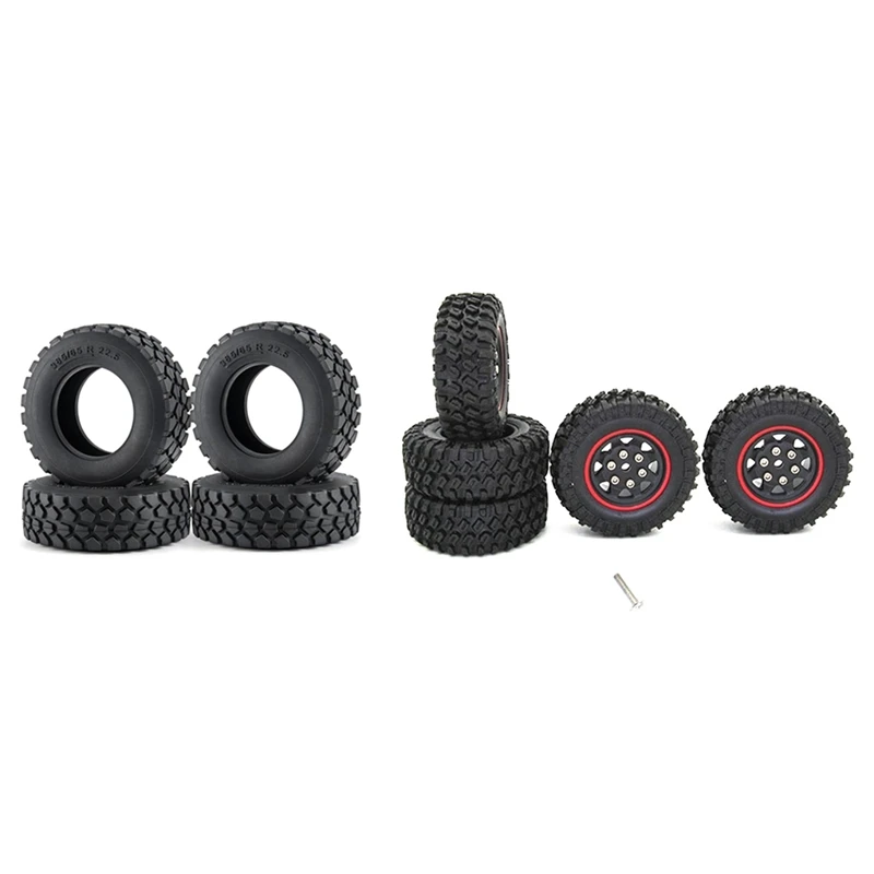 

9 Pcs Rubber Spare Tires Tyre Wheel Upgrade Accessories, 4 Pcs Black & 5 Pcs Red