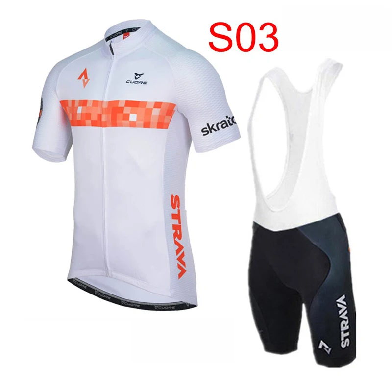 

2020 Summer Mens Cycling Jersey Set Breathable Quick dry Short Sleeve bicycle Shirts Bib Shorts Suit sportswear S121443