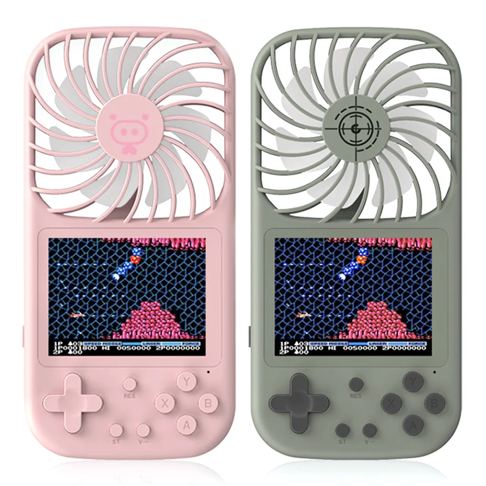 

500 In 1 Retro Portable Mini Handheld Video Game Console with Fan 2.8Inch Color LCD Kids Color Gaming Player for Boy Kids Gift