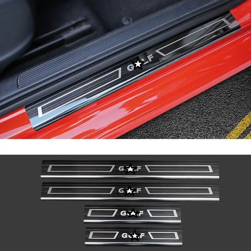 Modified Automovil Decorative Trunk Rear Panels Foot Pedal Exterior Trim Modification Sticker Strip 18 19 FOR Volkswagen Golf 7 |