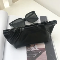 new portable compression storage bag pu soft leather bag sunglasses cloud dumpling bag women glasses box womens fashion handbag
