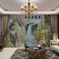 mountains landscape chinese style 3d customized photo curtains natural drape panel sheer tulle curtains for living room bedroom