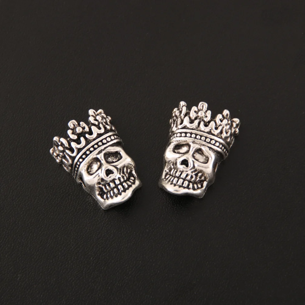 10 шт. серебряный цвет скелет тело Череп шарм браслет ожерелье для изготовления