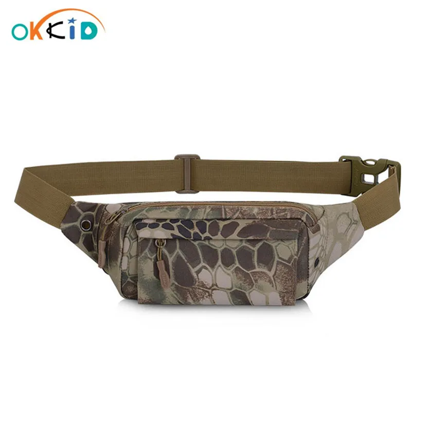 

OKKID Men Sport Waist Bag Male Running Bum Bag Small Travel Crossbody Chest Bag Unisex Hip Bag Outdoor 5.8 inch Phone Key Bag