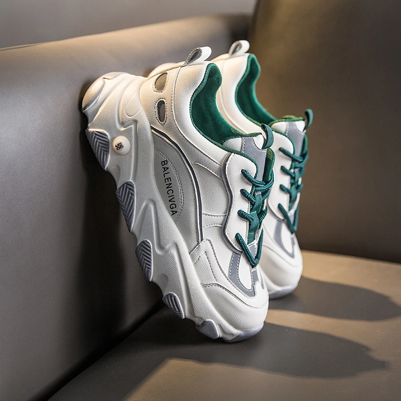 Женские кроссовки на толстой подошве женская обувь платформе Ulzzang Модные женские