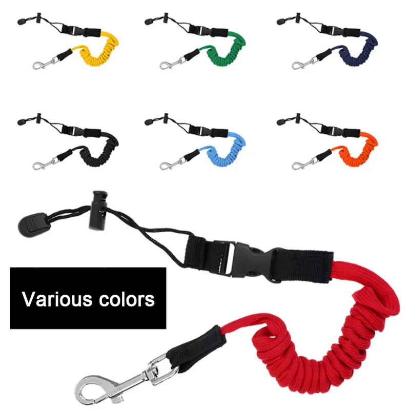 

Surfboard Surfing Coiled Lanyard Cord Tie Rope Kayak Canoe Safety Fishing Rod Rowing Boat Elastic Paddle Leash Kayak Accessories