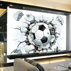 Настенные 3D-обои Bacal, простые фрески с изображением футбольного мяча, настенные фотообои для детской, спальни, гостиной, креативные декоративные обои
