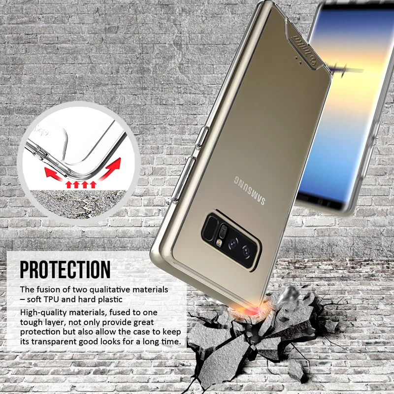 TOIKO churon чехлы для телефонов Samsung Galaxy Note 8 прозрачная Противоударная задняя крышка
