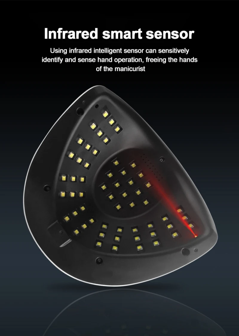 

114W 100-240V LED Lamp Nail Dryer 57 LEDs UV Ice Lamp For Drying Gel Polish 10/30/60/99s Timer Auto Sensor Manicure Tools