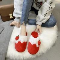 2021 women warm home slippers cartoon fruit strawberry banana comfortable soft bottom indoor casual short furry couple shoes