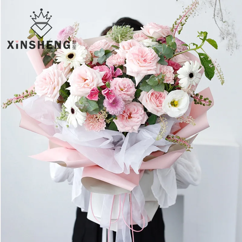 60 см * 10 ярдов Корейская Водонепроницаемая оберточная бумага для цветов рулон