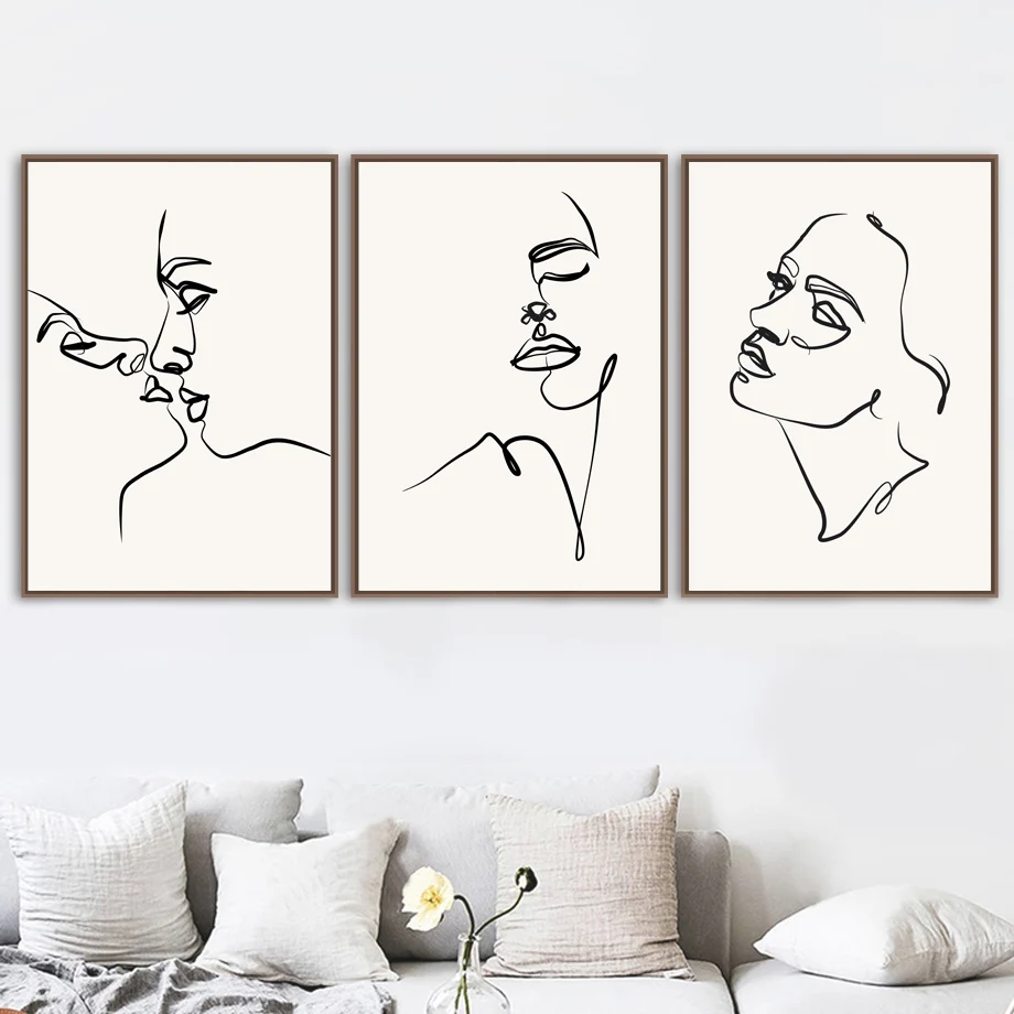 Абстрактная живопись на холсте настенная черные белые скандинавские постеры и