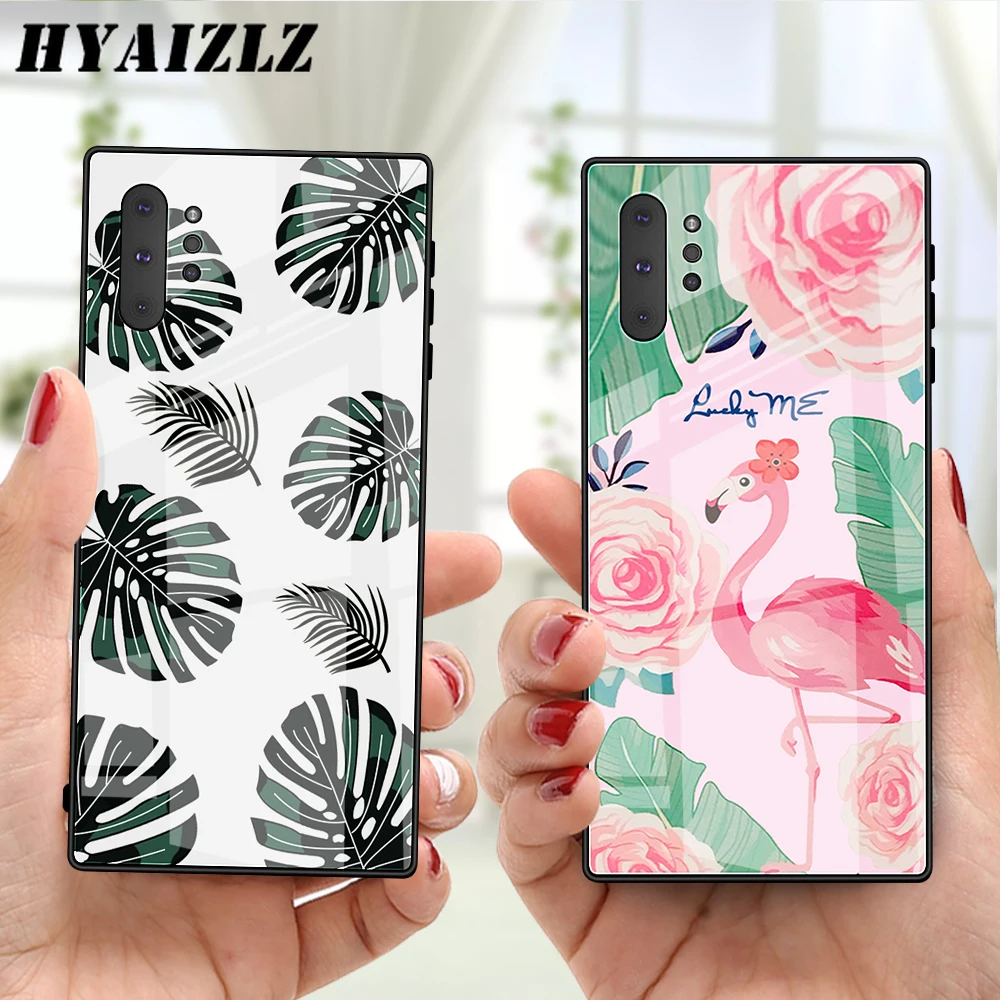 Чехол из закаленного стекла с рисунком для Galaxy S20 Ultra S10e S8 S9 Plus Note 10 8 9 9H|Бамперы| |